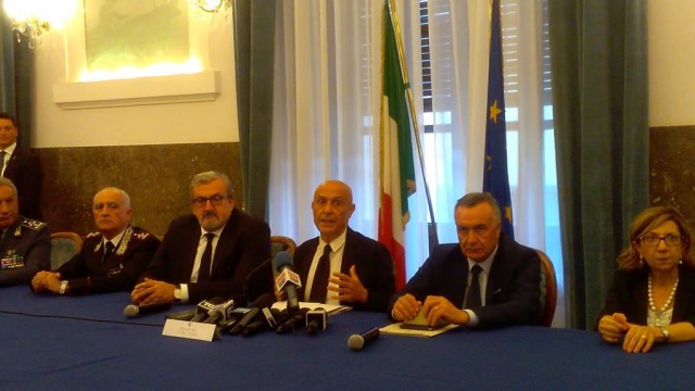 Durante conferenza stampa in Prefettura a Foggia (foto N. Baratta)