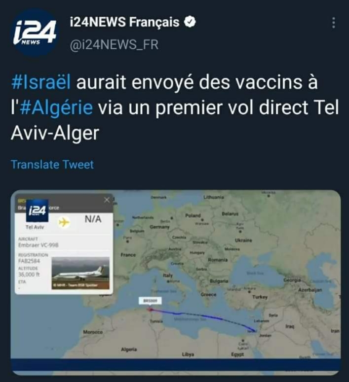 Algeria e Istraele d'accordo per il vaccino Covid 19?