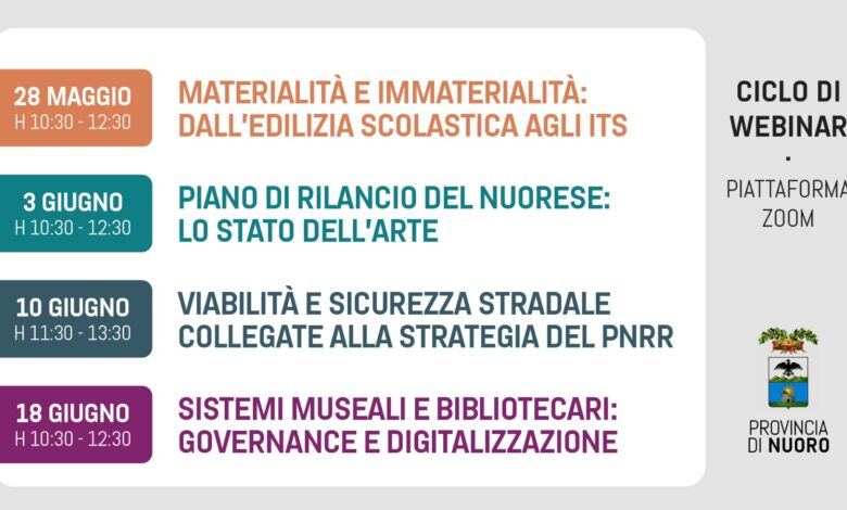 Nuoro: webinar edilizia scolastica