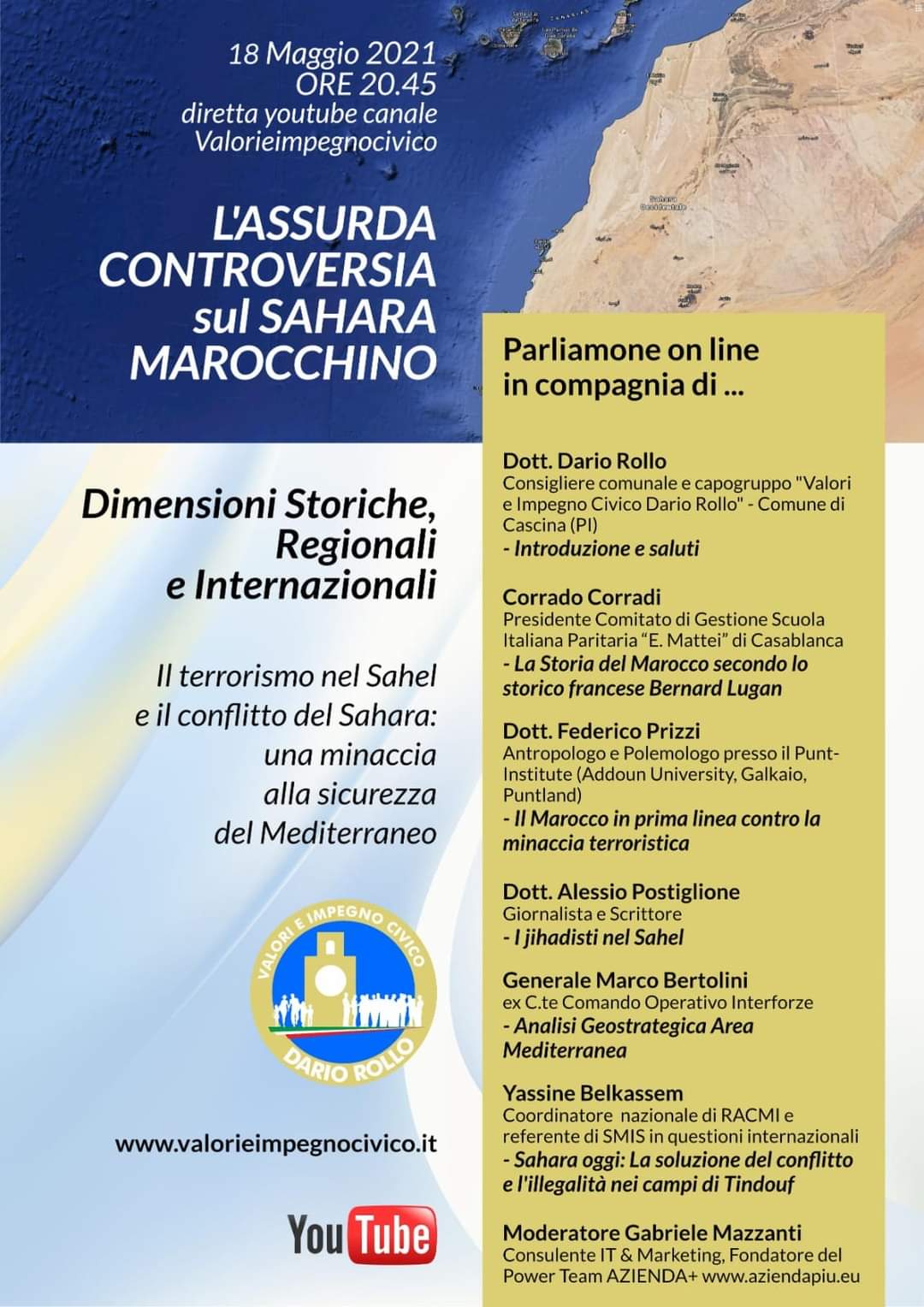 L'assurda controversia sul Sahara Marocchino. Webinar
