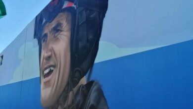 Photo of Etsom da Bergamo ad Alassio per il Murales in onore di Luna Rossa e Pietro Sibello
