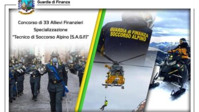 Photo of Concorso per 33 allievi finanzieri come “Tecnico di Soccorso Alpino (S.A.G.F.)”