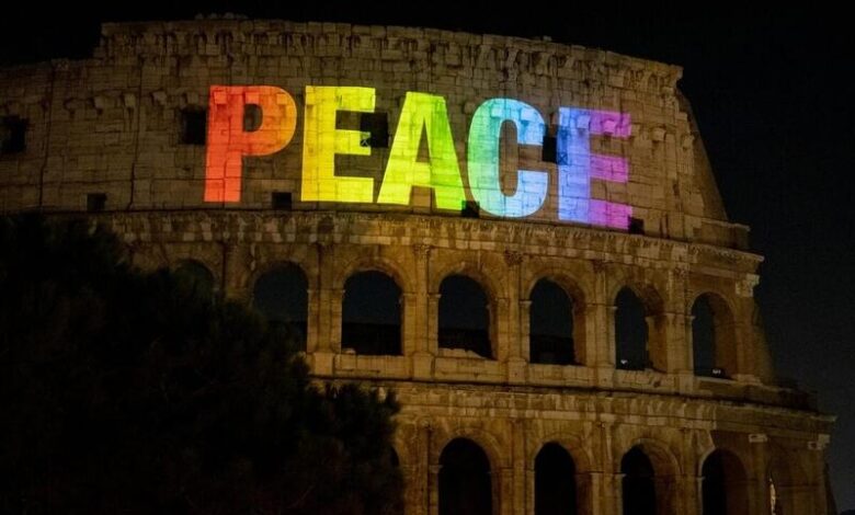 Roma: Colosseo Peace di Greenpeace