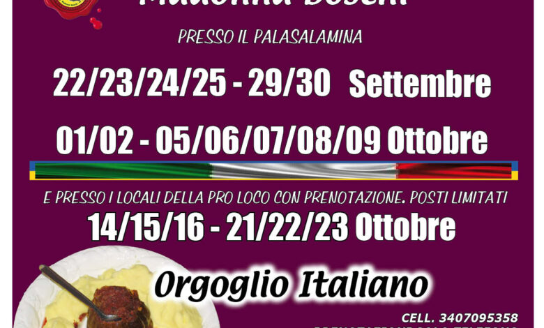 Madonna dei Boschi: sagra della Salamina da sugo