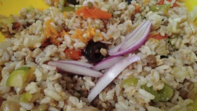 Photo of Insalata fredda di cereali legumi ortaggi Piatto estivo