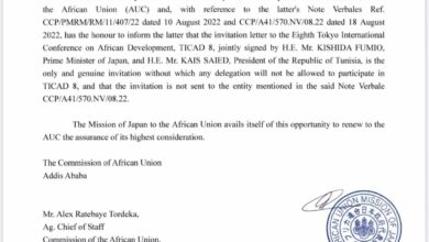 Photo of Marocco sostenuto dall’UA e Giappone respinge giustificazioni tunisine per accoglienza di capo milizie Polisario a TICAD-8