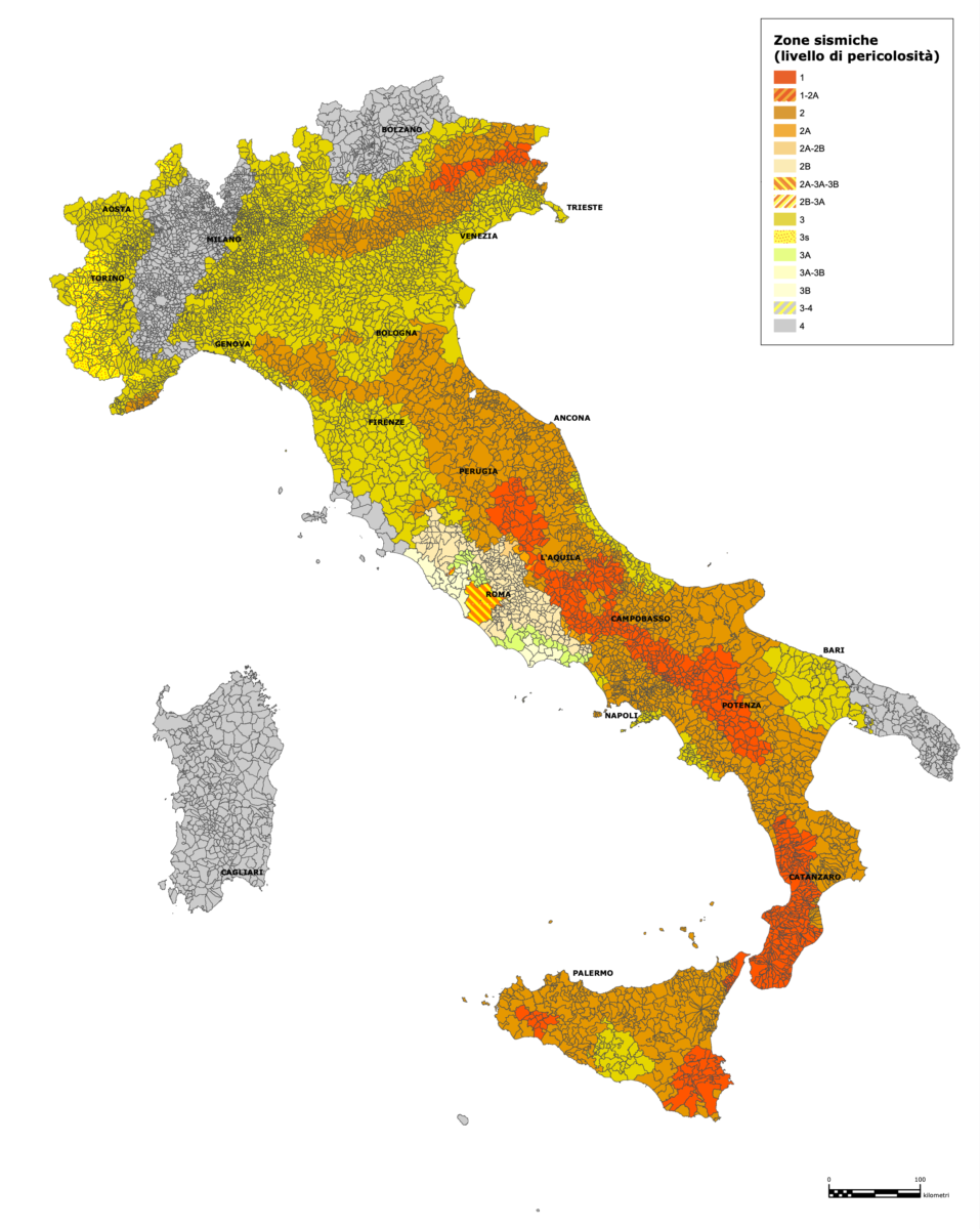 rischio terremoti italia