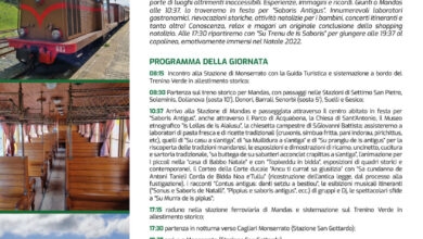 Photo of Domenica 18.12.2022, Trenino Verde di Natale per Saboris Antigus – Mandas