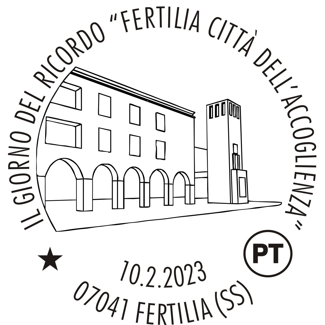Fertilia: il giorno del ricordo, annullo filatelico