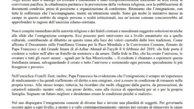 Photo of Appello islamo-cristiano: “Affrontiamo insieme la realtà dei migranti”