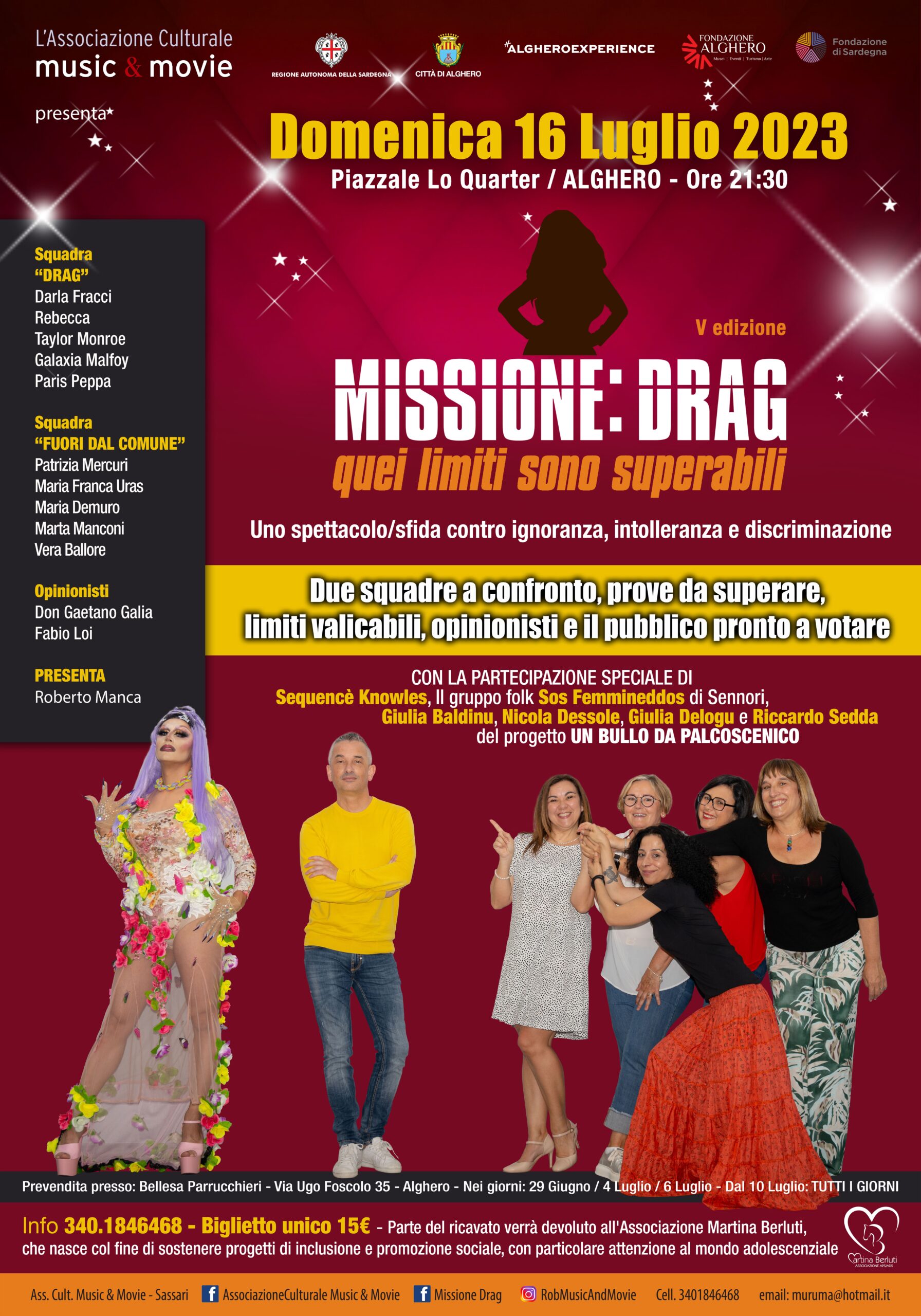 Alghero: arriva Missione Drag,ecco come prenotare