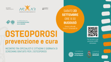 Photo of “Osteoporosi: prevenzione cura”, a Buddusò sabato 23 settembre, alle ore 9:30, un incontro pubblico
