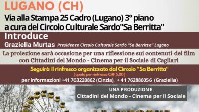 Photo of Lugano il 25 maggio l’anteprima svizzera per “Le Cicogne di Chernobyl”, grazie all’impegno del Circolo culturale sardo “Sa Berritta”