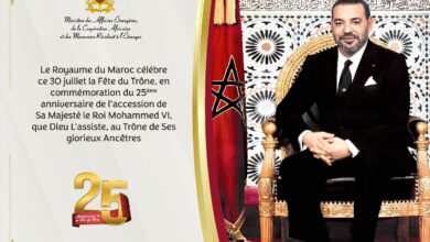 Photo of Marocco. Nel suo messaggio del venticinquesimo anniversario della sua intronizzazione, il Re Mohammed VI parla delle questioni idrica e palestinese