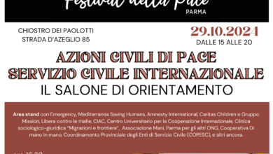 Photo of Parma, azioni civili di pace e Servizio civile internazionale. Salone di orientamento il 29 ottobre presso l’Università
