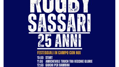 Photo of  Sassari, domenica 17 novembre all’Arena del Sole una giornata di festa, sport e terzo tempo per i 25 anni della Asd Rugby Sassari
