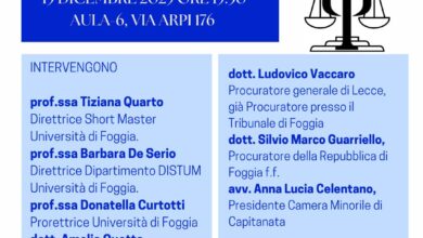 Photo of Foggia, nuova specializzazione: La psicologia giuridica e forense e i minori