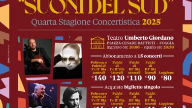 Photo of Foggia, da Brahms a Pino Daniele, la grande musica torna protagonista con l’ICO Suoni del Sud: presentata la ricca quarta stagione al Giordano