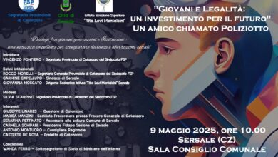 Photo of Sersale il convegno “Giovani e Legalità” con la presenza del Sottosegretario Ferro