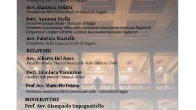 Photo of Foggia, magistrati, avvocati e docenti da tutta Italia: confronto sull’oralità del processo