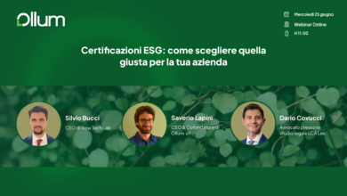 Photo of Certificazioni ESG: esperti e imprese a confronto in un webinar organizzato da Ollum