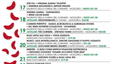 Photo of Mogoro, festival Pedras et Sonus. Il programma di lunedì