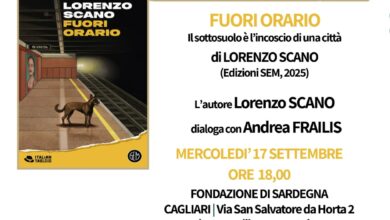 Photo of Cagliari, libri: prima nazionale con “Fuori orario” di Lorenzo Scano