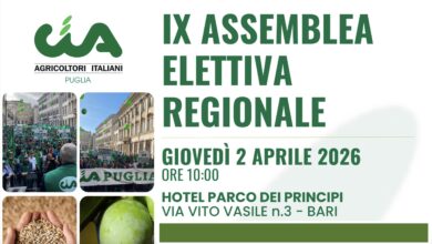 Photo of Bari, l’Assemblea elettiva di CIA Agricoltori Italiani di Puglia